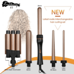 Styler avec 5 accessoires (fer à friser + baguette à friser 3 tubes + baguette à friser pointe fine + pointe large 19mm + 32mm)