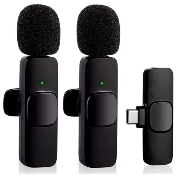 Kit 2x Microfones Lapela Type C