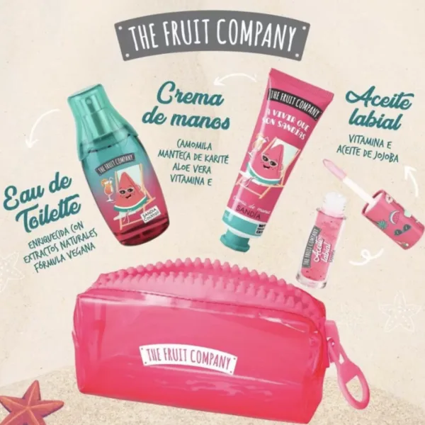 The Fruit Company – Conjunto Melancia (oleo labial + creme mãos + eau toilette + bolsa)