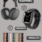 Pack Smartwatch + Fones + Braceletes - V-X Classic Max