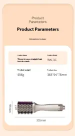 Escova Alisadora e Secadora de Cabelo 2 em 1 – Hair Dryer Brush Profissional - Imagen 9