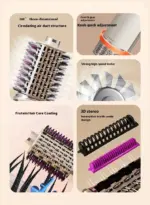 Escova Alisadora e Secadora de Cabelo 2 em 1 – Hair Dryer Brush Profissional - Imagen 4