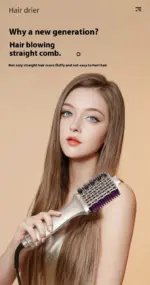 Escova Alisadora e Secadora de Cabelo 2 em 1 – Hair Dryer Brush Profissional - Imagen 5