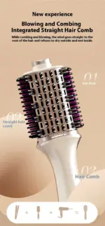Escova Alisadora e Secadora de Cabelo 2 em 1 – Hair Dryer Brush Profissional