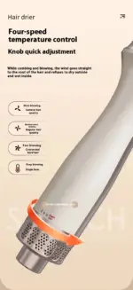 Escova Alisadora e Secadora de Cabelo 2 em 1 – Hair Dryer Brush Profissional - Imagen 11