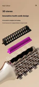 Escova Alisadora e Secadora de Cabelo 2 em 1 – Hair Dryer Brush Profissional - Imagen 15